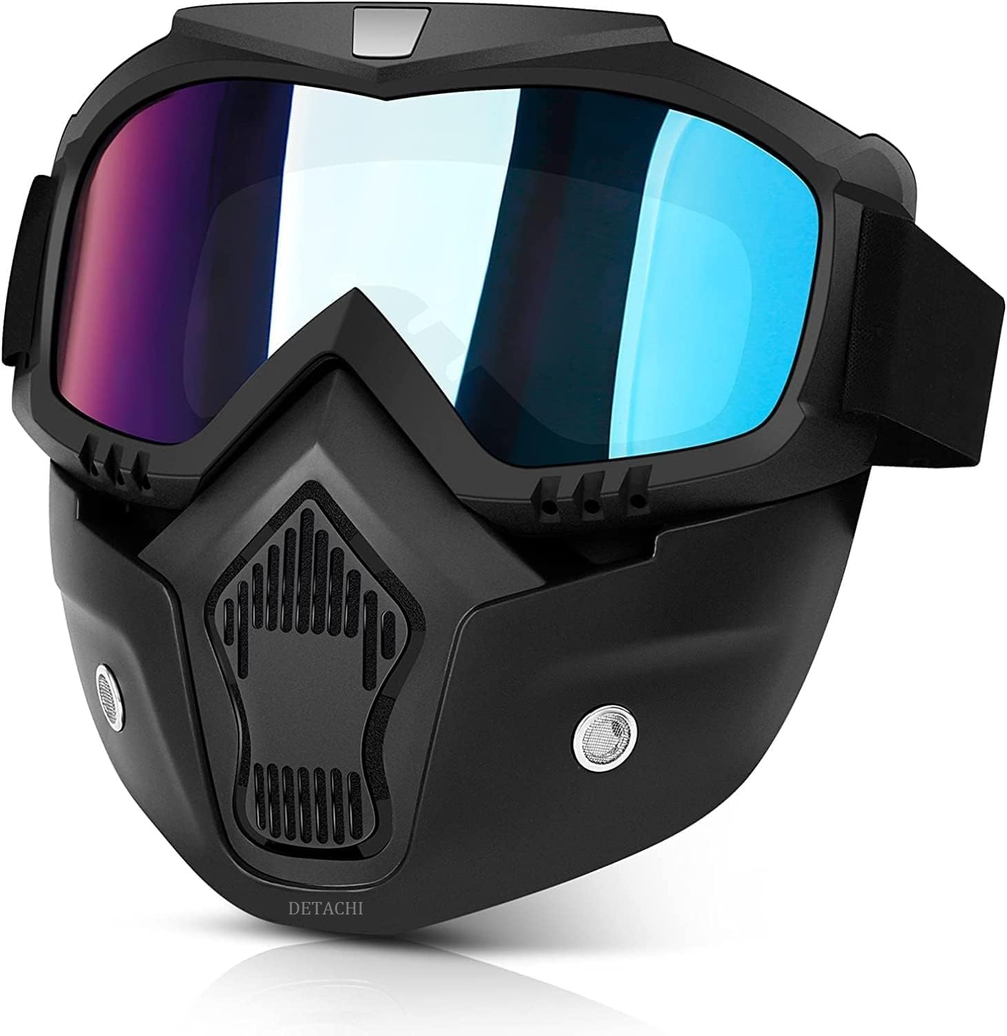 Goggle Mask Anti Scratch UV Protective Face & Eyewear Windproof Dirt Shield with Soft Foam Padded Detachable