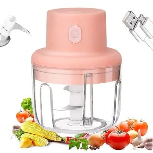 Intelligent Electric Garlic Machine, Mini Garlic Chopper, Portable Cordless Grinder Small Food Processor (45W, 250 ml)