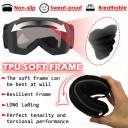 Goggle Mask Anti Scratch UV Protective Face & Eyewear Windproof Dirt Shield with Soft Foam Padded Detachable - Image 5